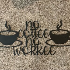 Black Metal Coffee Wall Art